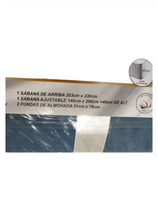 Sabana FULL (1,5 PLAZAS) COLOR AZUL