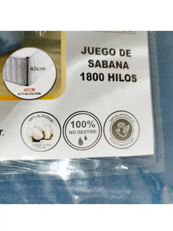 Sabana FULL (1,5 PLAZAS) COLOR AZUL