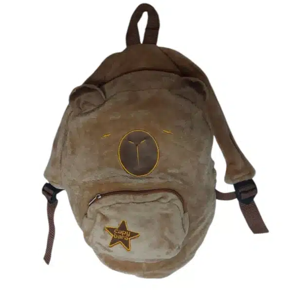 MOCHILA DE CAPIBARA TIPO PELUCHE
