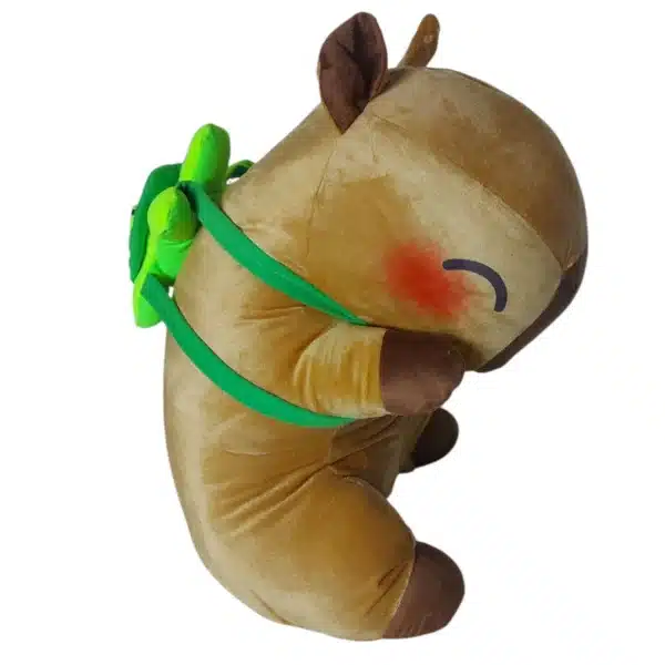 PELUCHE CAPIBARA CON MANTA Y MOCHILA DE TORTUGA